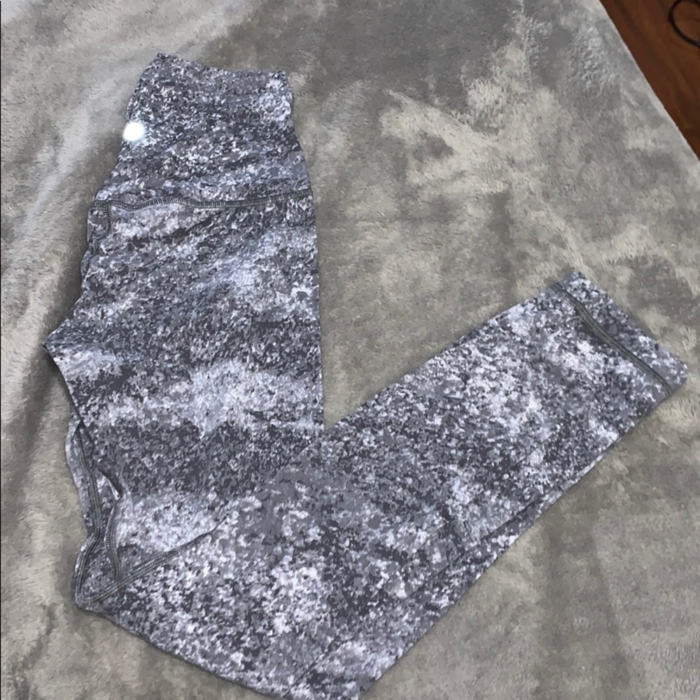 Grey and white leggings